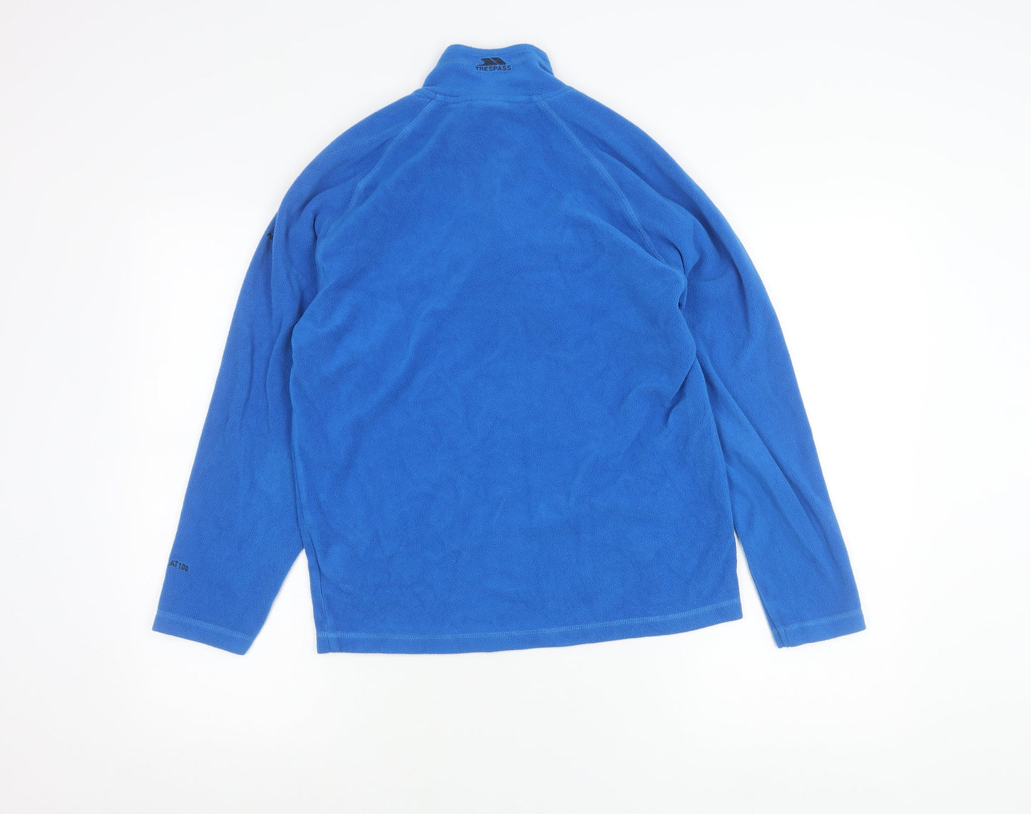 Trespass Boys Blue Fleece 1/4 Zip Sweatshirt M Regular Fit Outdoor Wear