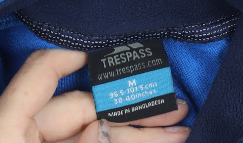 Trespass Boys Blue Fleece 1/4 Zip Sweatshirt M Regular Fit Outdoor Wear