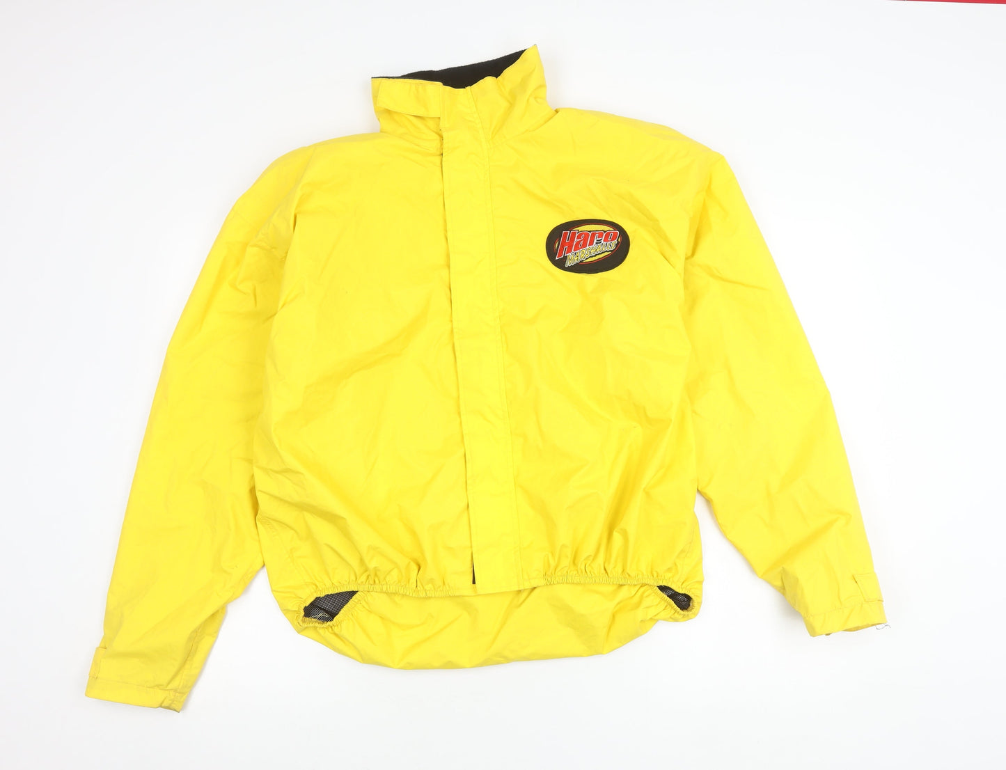 Isla 2000 Men's Yellow Nylon Windbreaker Jacket L Retro Sports