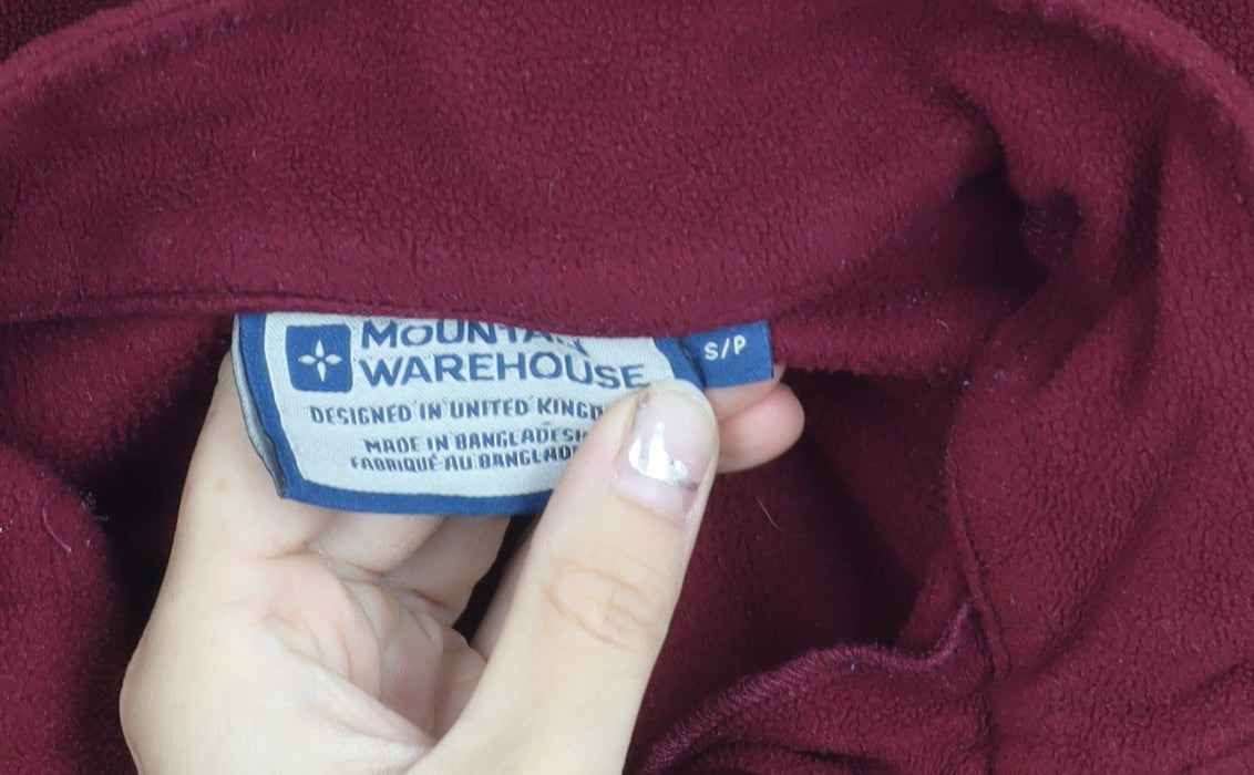 Mountain Warehouse Womens Red Fleece Pullover Sweatshirt Size S 1/4 Zip