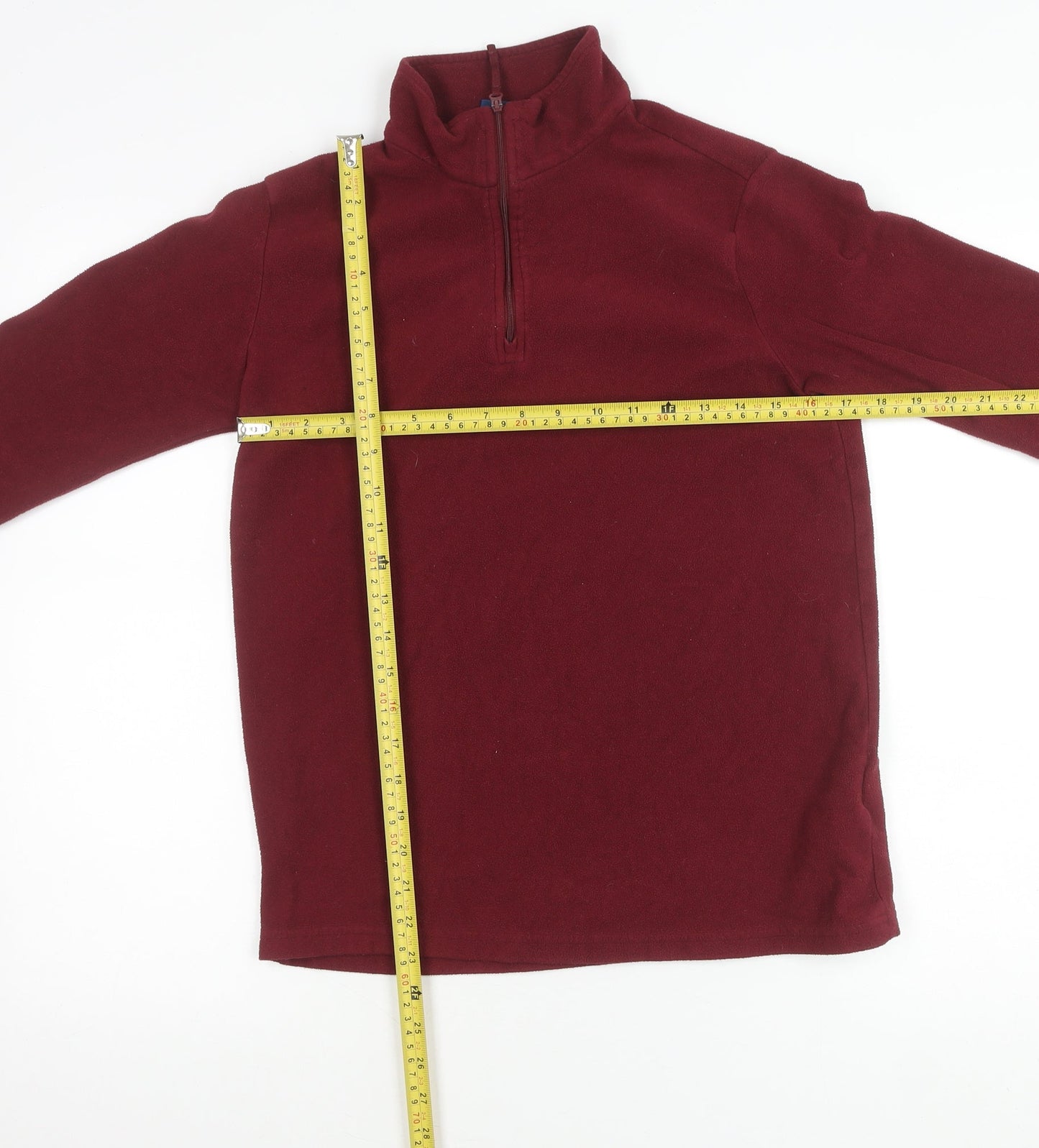 Mountain Warehouse Womens Red Fleece Pullover Sweatshirt Size S 1/4 Zip