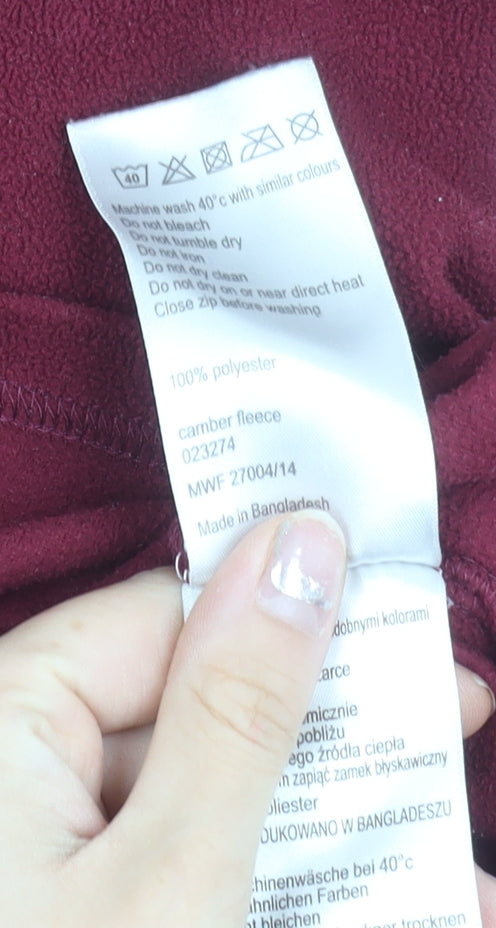 Mountain Warehouse Womens Red Fleece Pullover Sweatshirt Size S 1/4 Zip