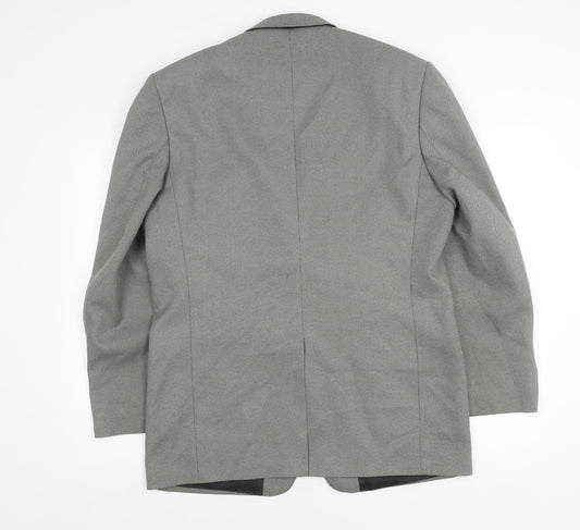 Simon Taylor Men's Grey Blazer Jacket 40 Chest Wool Blend Formal