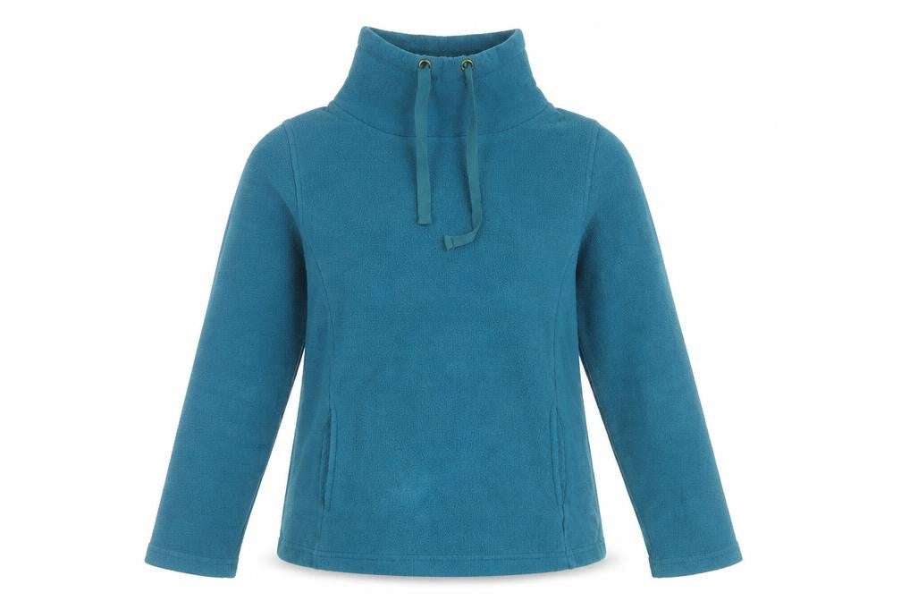 Cotton Traders Women’s Blue Fleece Pullover Sweatshirt Size 10