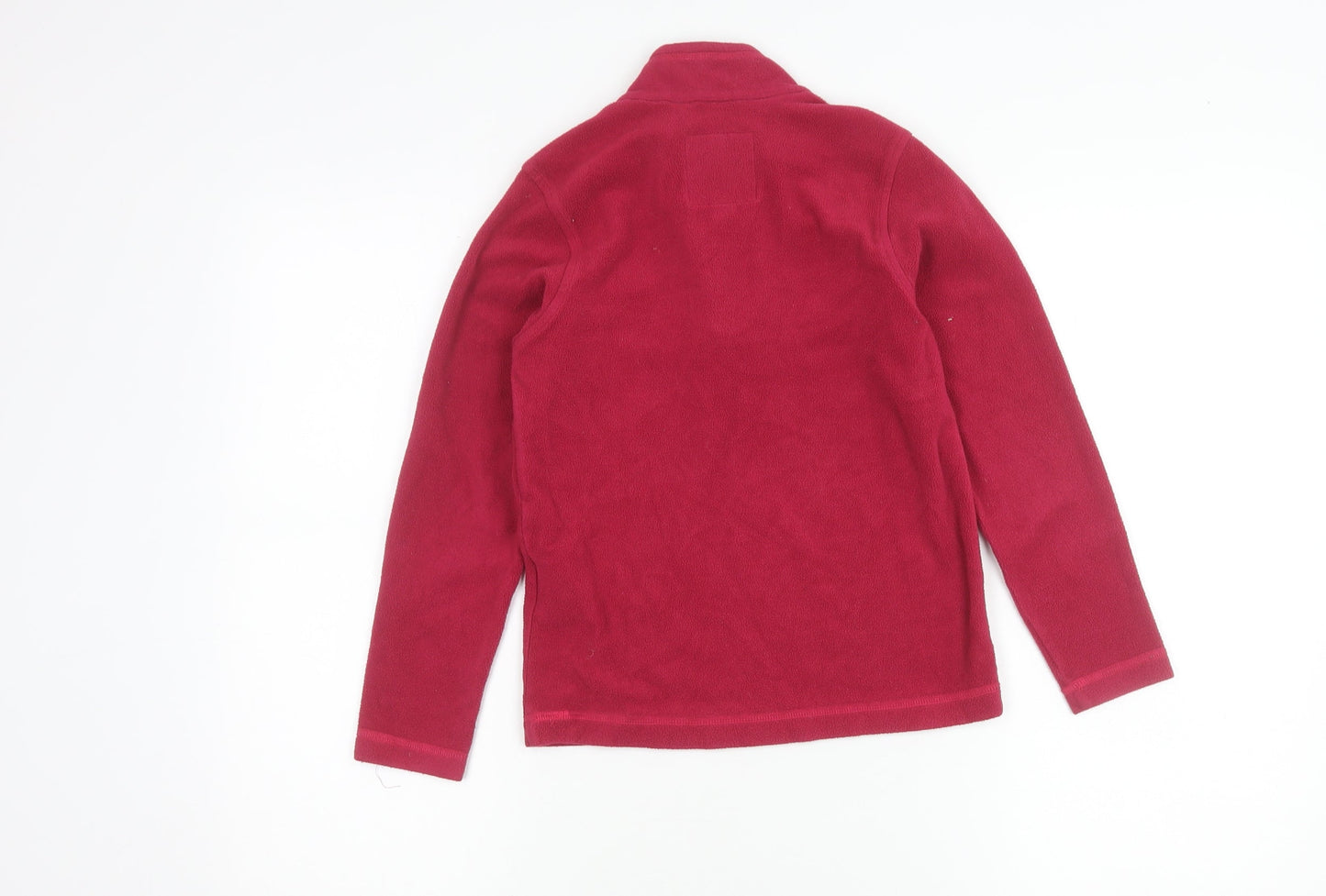 Regatta Girls Red Fleece 1/4 Zip Sweatshirt 9-10 Years Outdoor Pullover