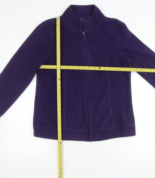 Bm Women’s Purple Full Zip Fleece Jacket S Regular Fit