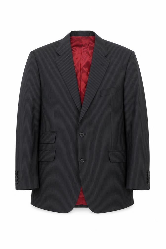 Marks and Spencer Men’s Grey Pinstripe Wool Blend Suit Jacket 46in