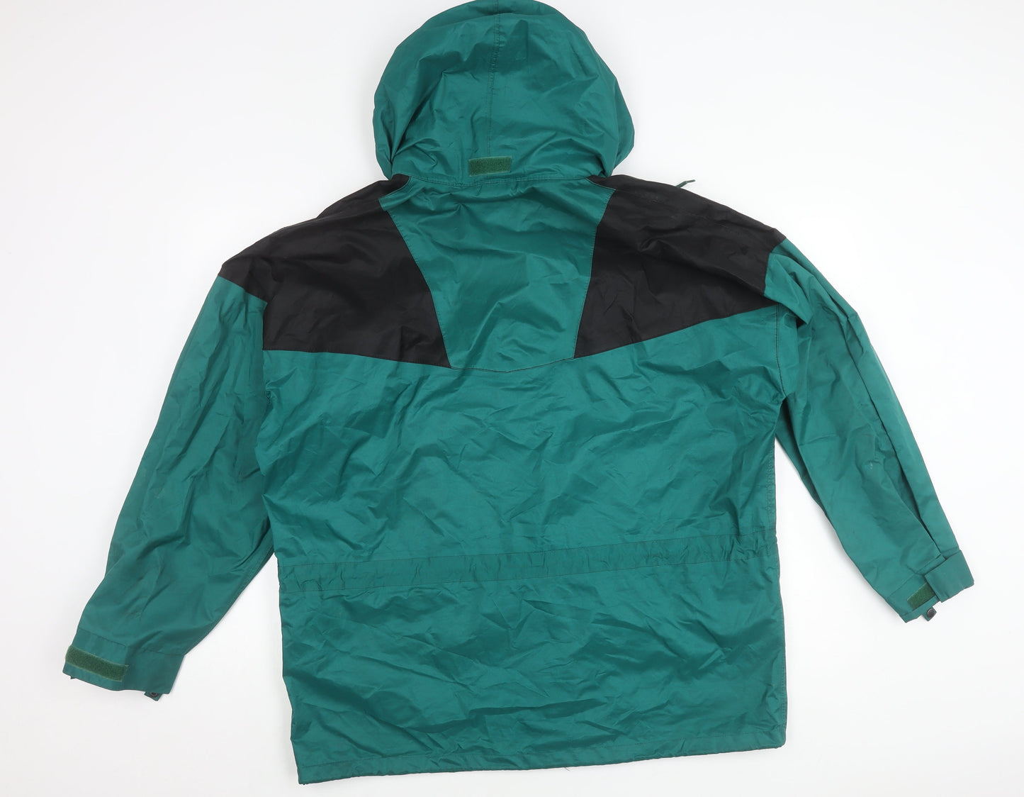 Outdoor Scene Mens Green Rain Coat Jacket M Hooded PVC Waterproof