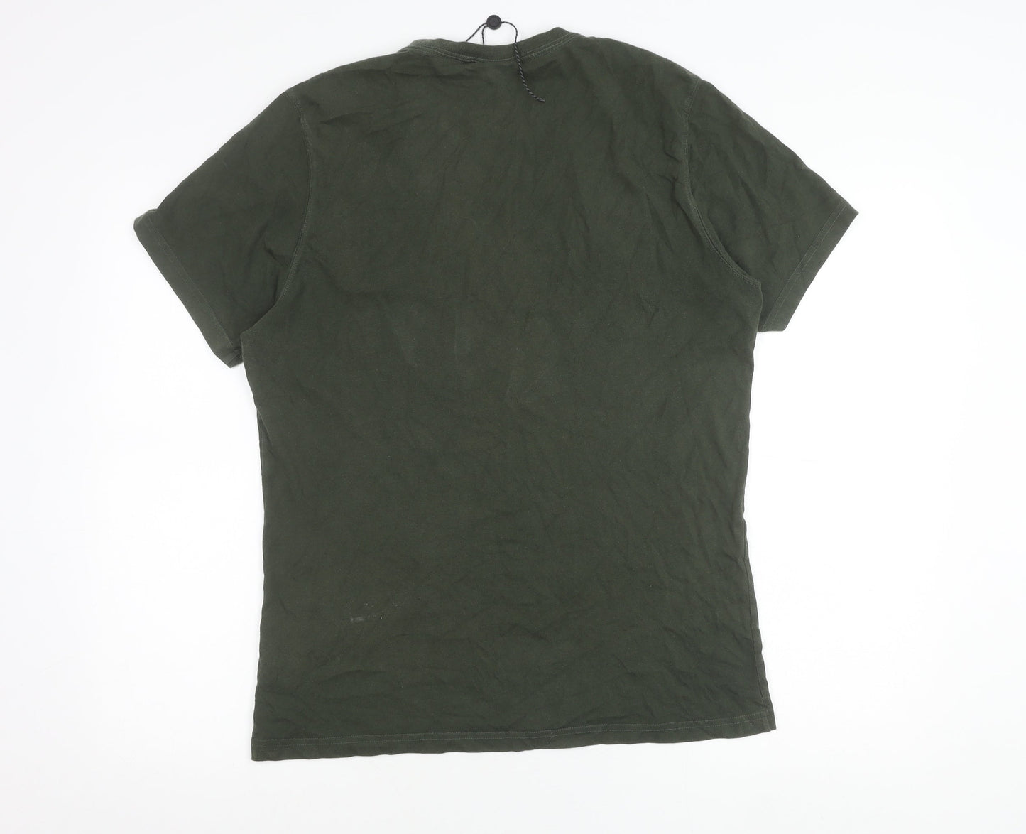 Barbour International Men's Green M Slim Fit Graphic Motorcycle T-Shirt