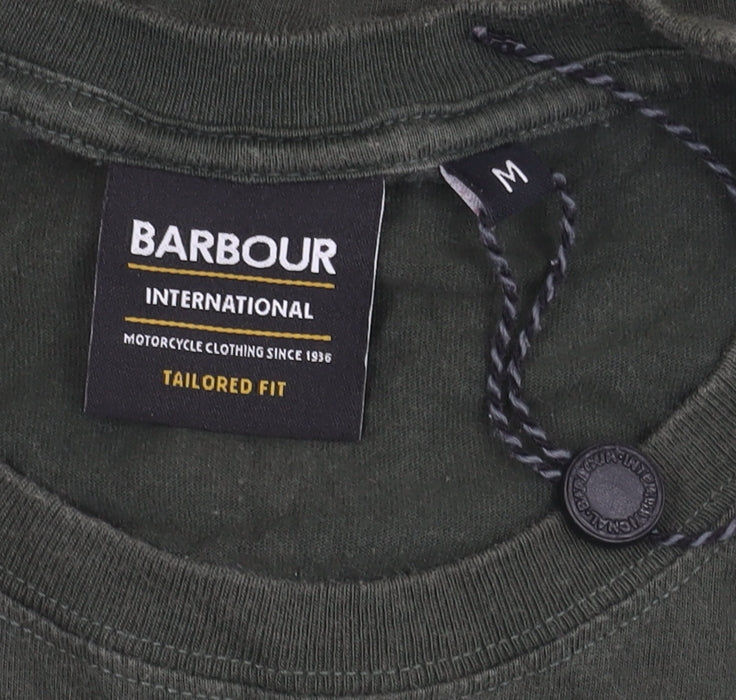 Barbour International Men's Green M Slim Fit Graphic Motorcycle T-Shirt
