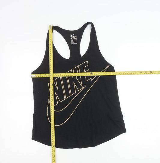 Nike Women’s Black Racerback Tank Top L Logo Sportswear