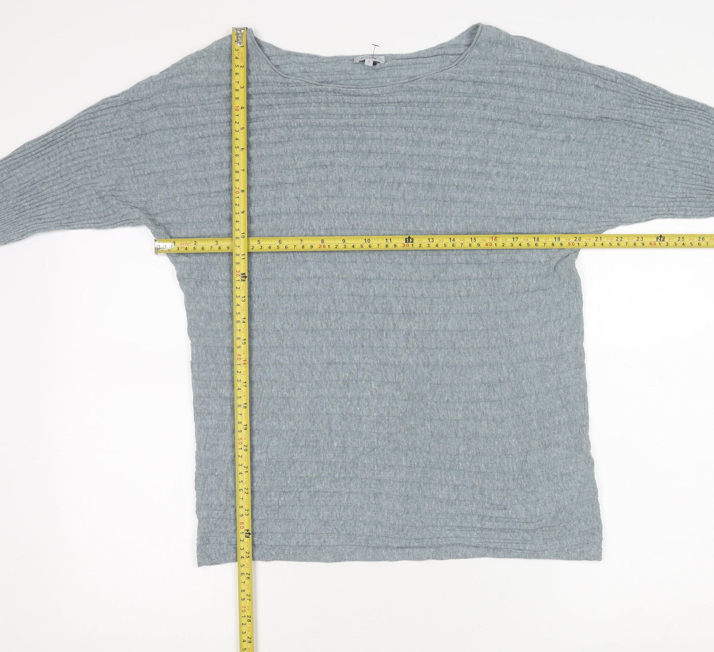 Jigsaw Womens Grey Boat Neck Knit Jumper Size S Long Sleeve