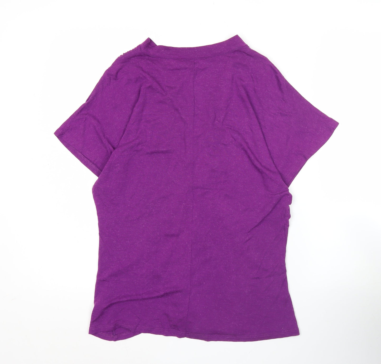 Great Plains Womens Purple Viscose Wool Tunic Blouse Size M
