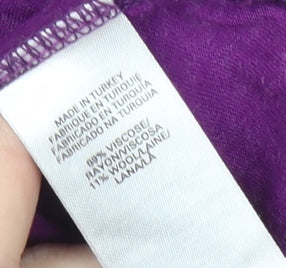Great Plains Womens Purple Viscose Wool Tunic Blouse Size M