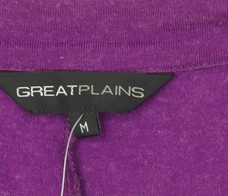 Great Plains Womens Purple Viscose Wool Tunic Blouse Size M