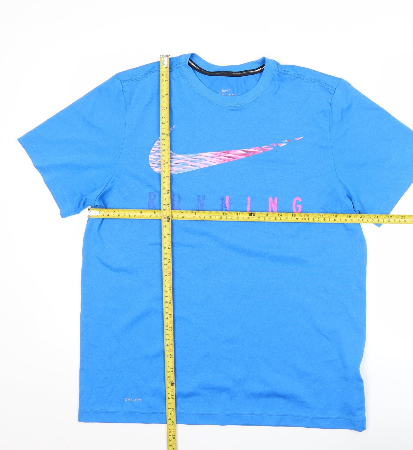 Nike Men Blue Running Dri-FIT Graphic T-Shirt Size L