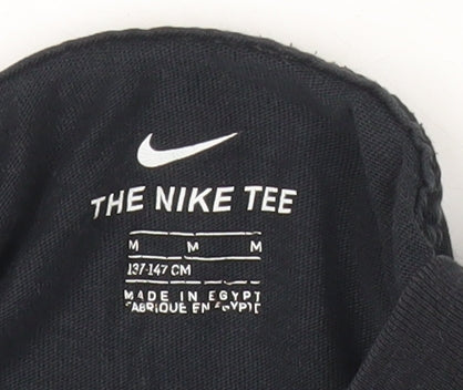 Nike Boys Black 12 Years Regular Fit Short Sleeve Sports T-Shirt