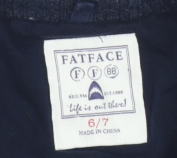 FatFace Boys Multicoloured Fair Isle Full Zip Cardigan Jumper 6-7 Years