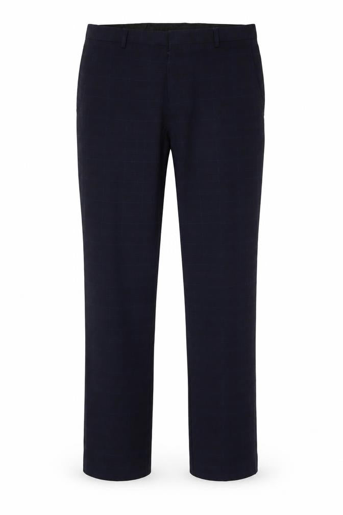 Burton Menswear Men’s Blue Check Dress Trousers 30R Regular Fit