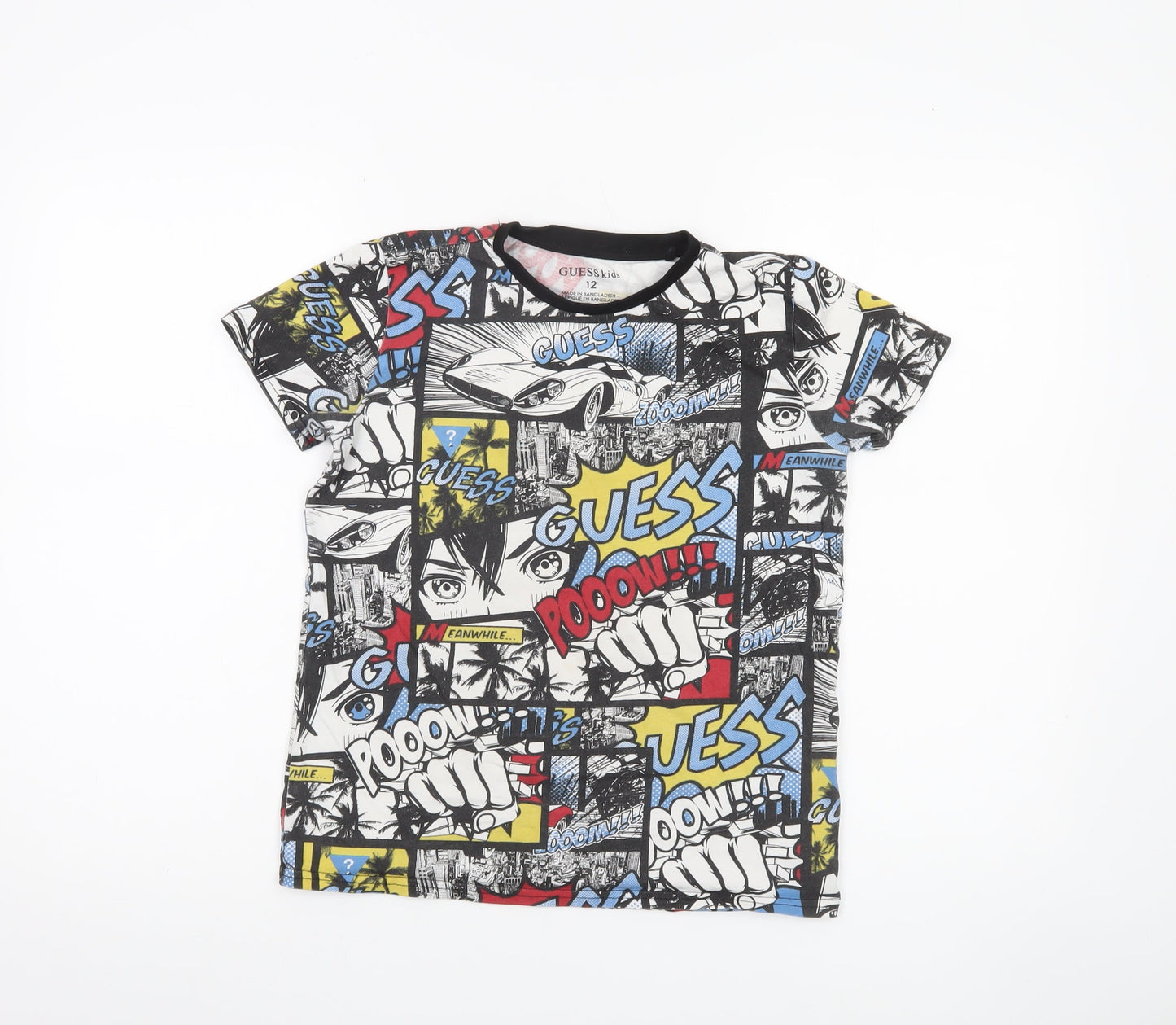Guess Kids Boys Multicoloured Graphic Comic Print T-Shirt Size 12 Years