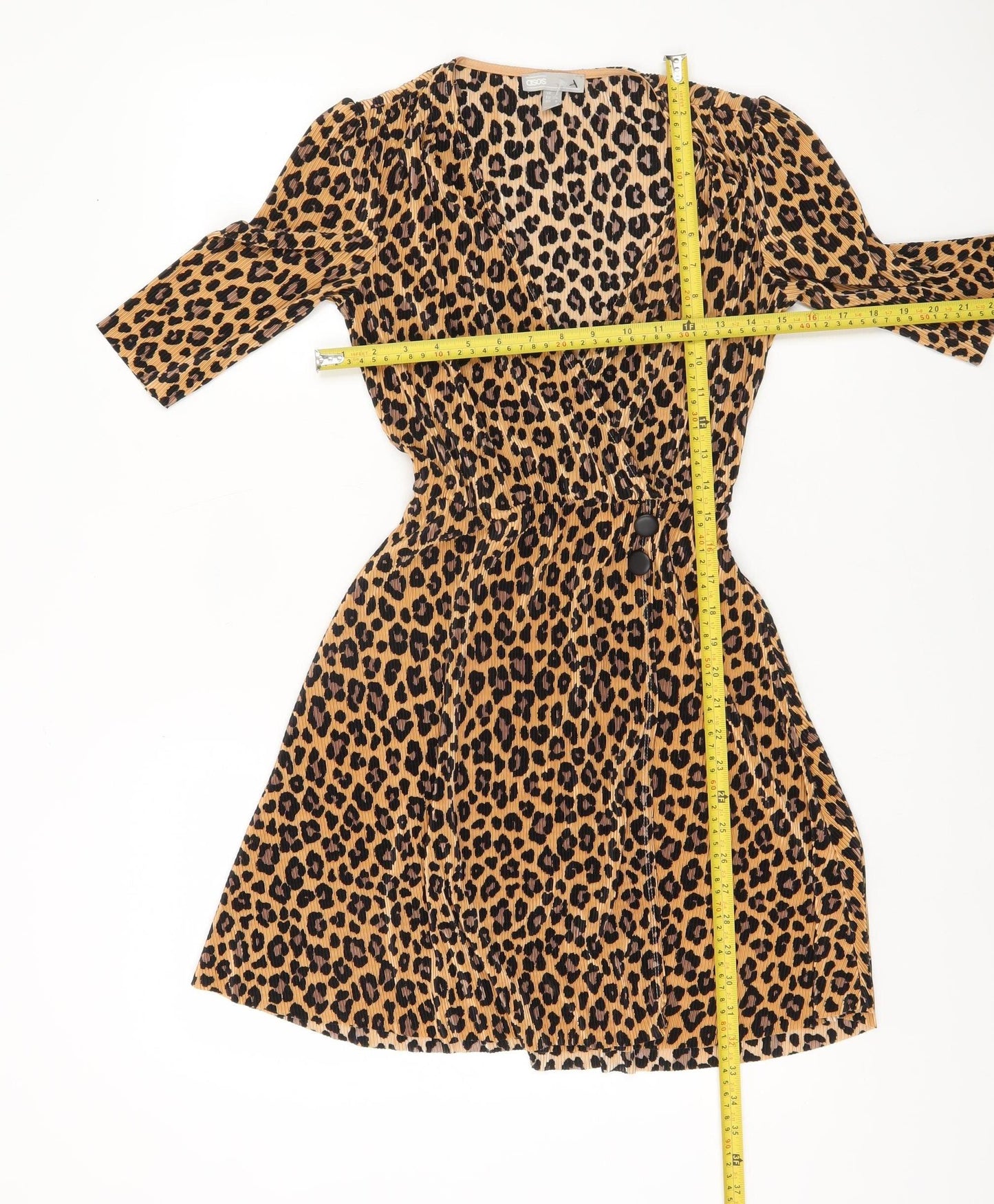 ASOS Women’s Brown Leopard Print Wrap Dress Size 6