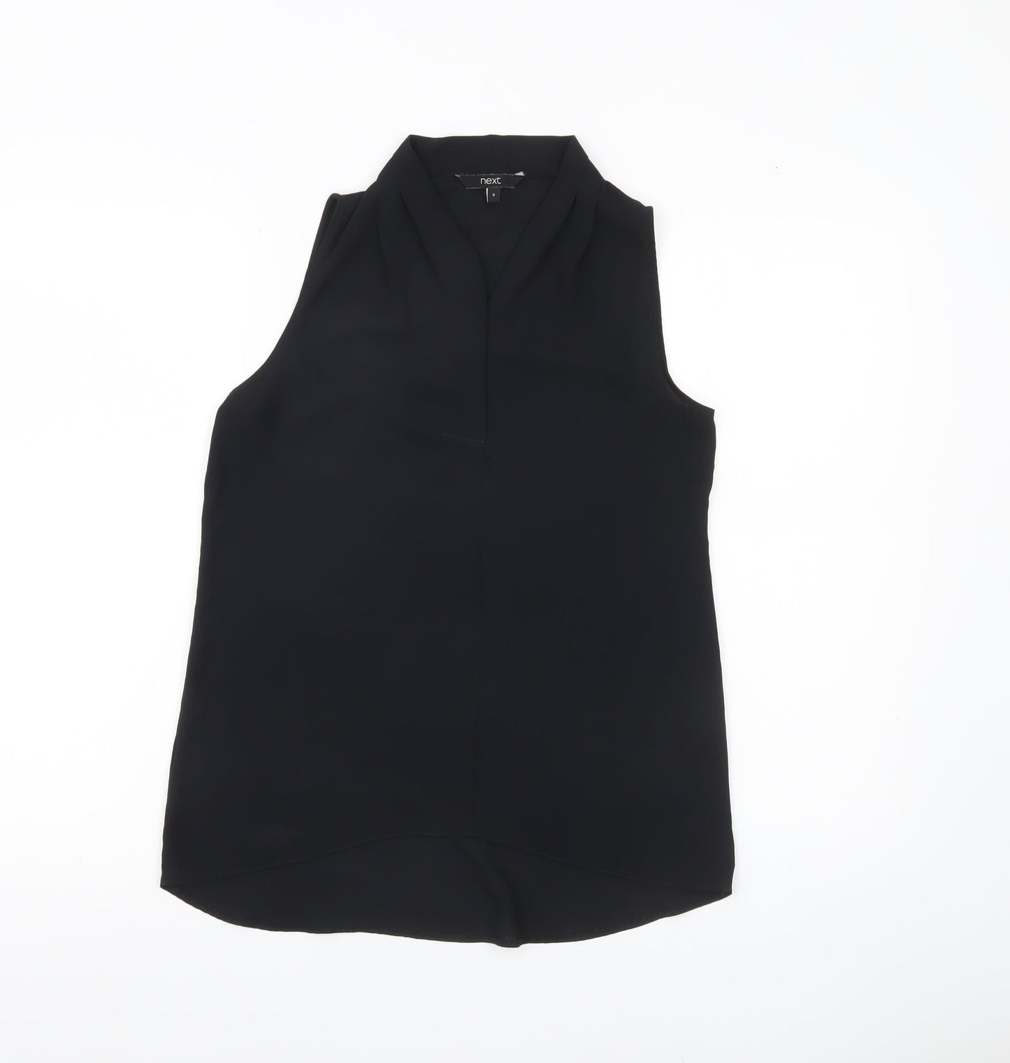 Next Women’s Black Sleeveless Blouse UK 6 V-Neck Polyester