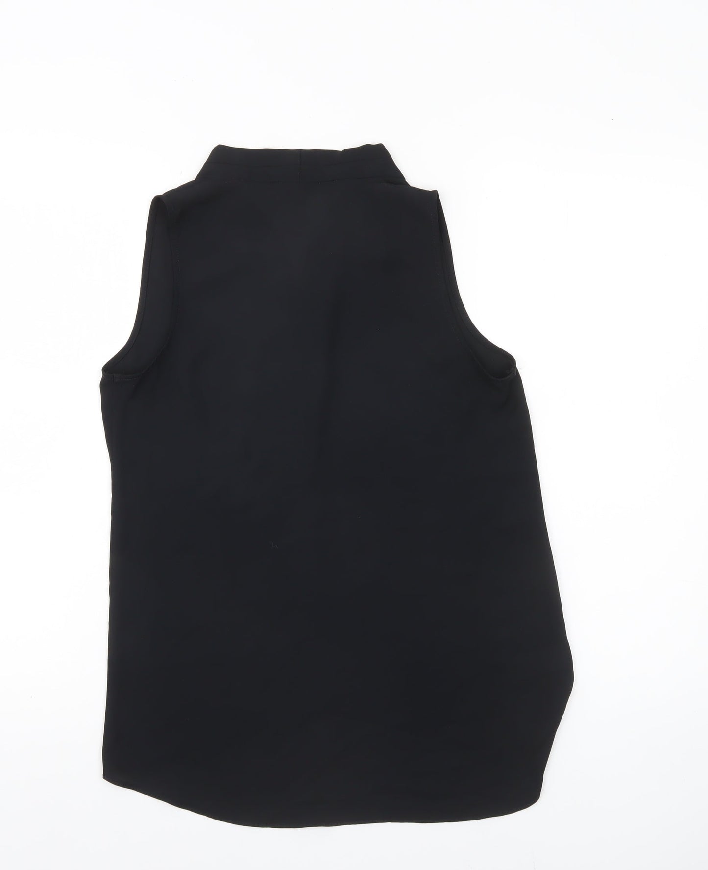 Next Women’s Black Sleeveless Blouse UK 6 V-Neck Polyester