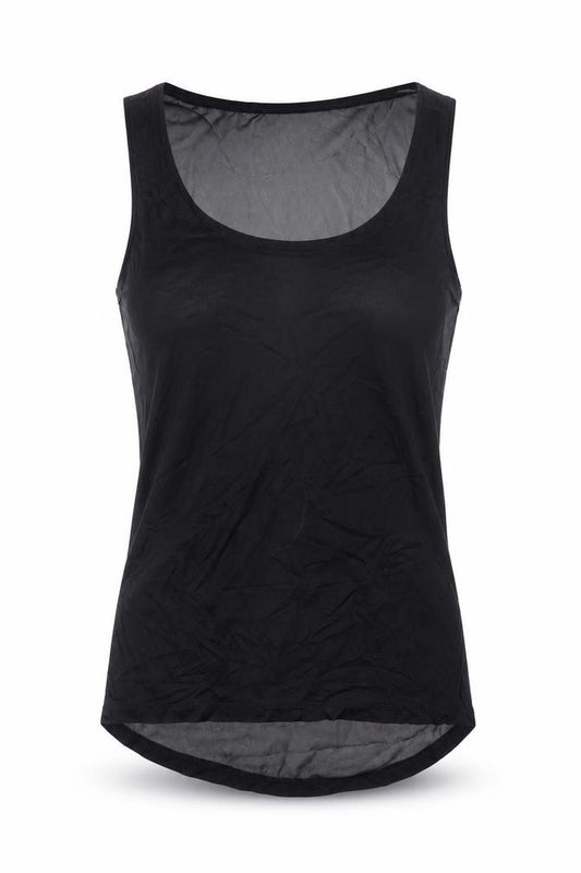 Womens UK Size 2XS adidas Black Viscose Blend Tank