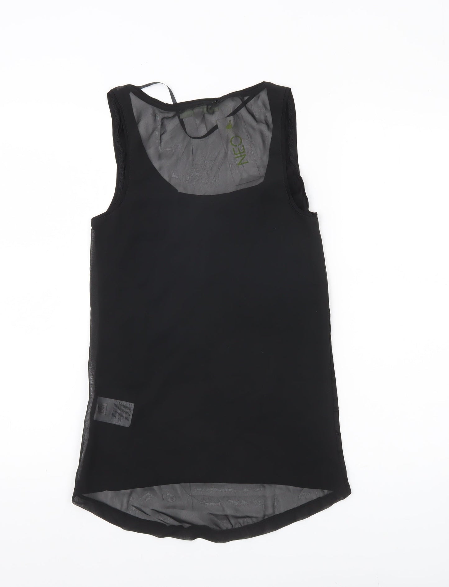 Adidas Womens Black 2XS Sleeveless Tank Top Lightweight Viscose