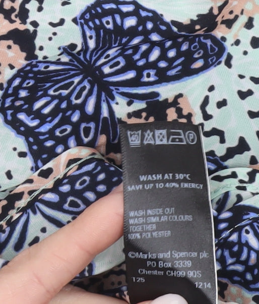 Marks and Spencer Womens Butterfly Print Blouse UK 16 Polyester