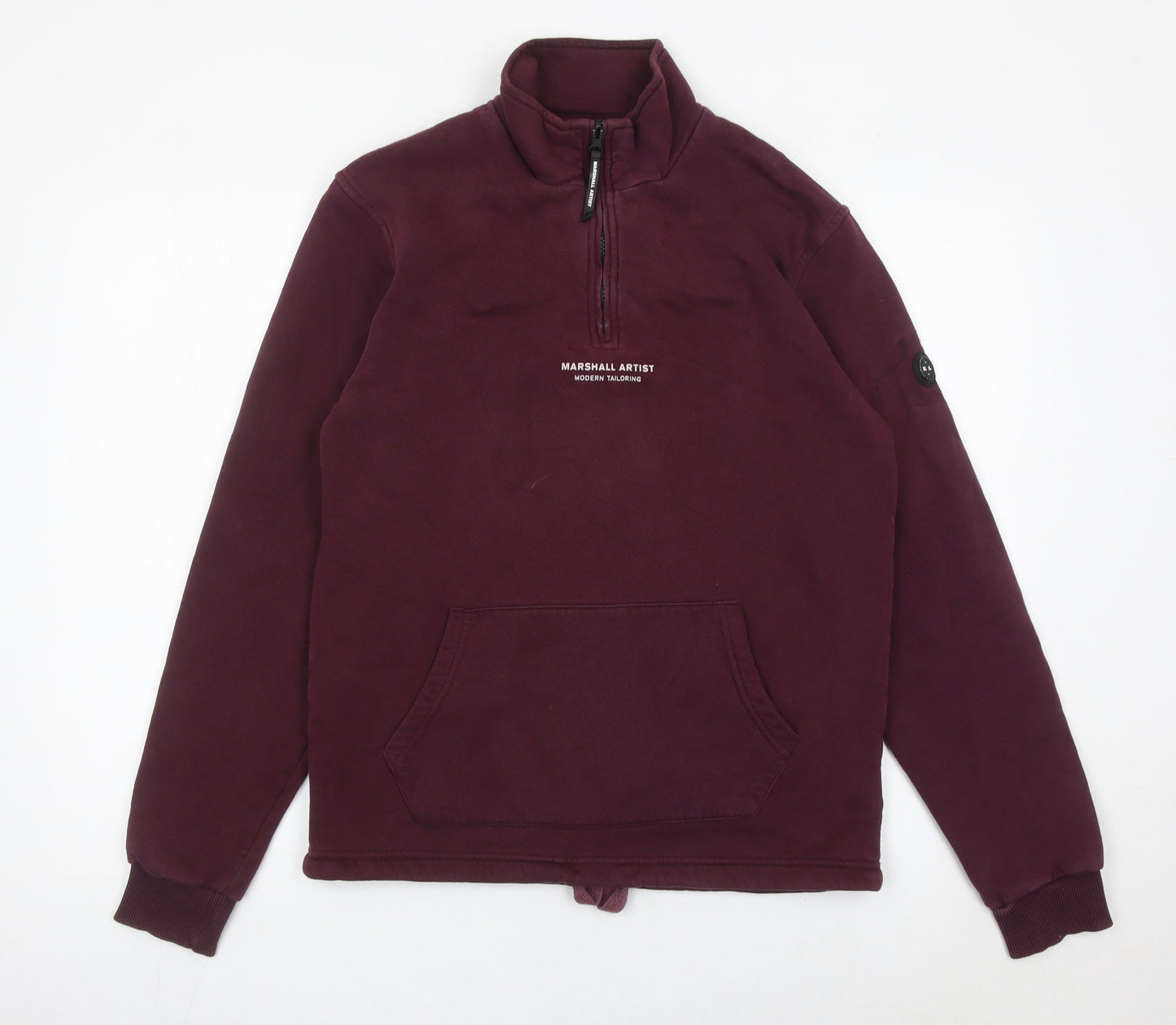 Marshall Artist Men’s Purple 1/4 Zip Sweatshirt Small Regular Fit