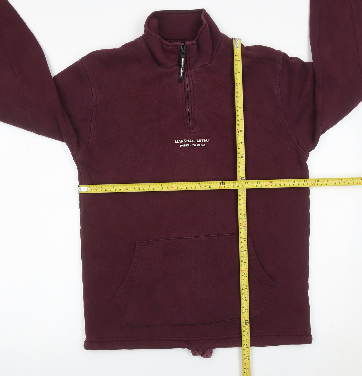 Marshall Artist Men’s Purple 1/4 Zip Sweatshirt Small Regular Fit