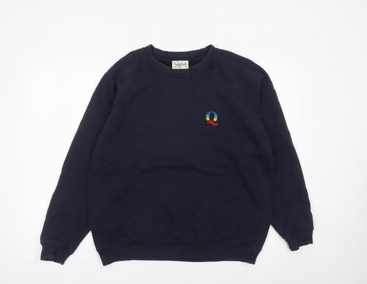 Sygnature Men’s Blue Pullover Sweatshirt M Embroidered Logo