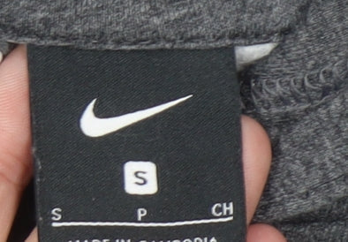 Nike Men’s Grey Pullover Hoodie Small Regular Fit Logo Sportswear