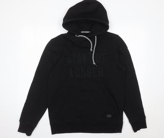 O'Neill Men's Black Pullover Hoodie Small Graphic Logo Outdoor