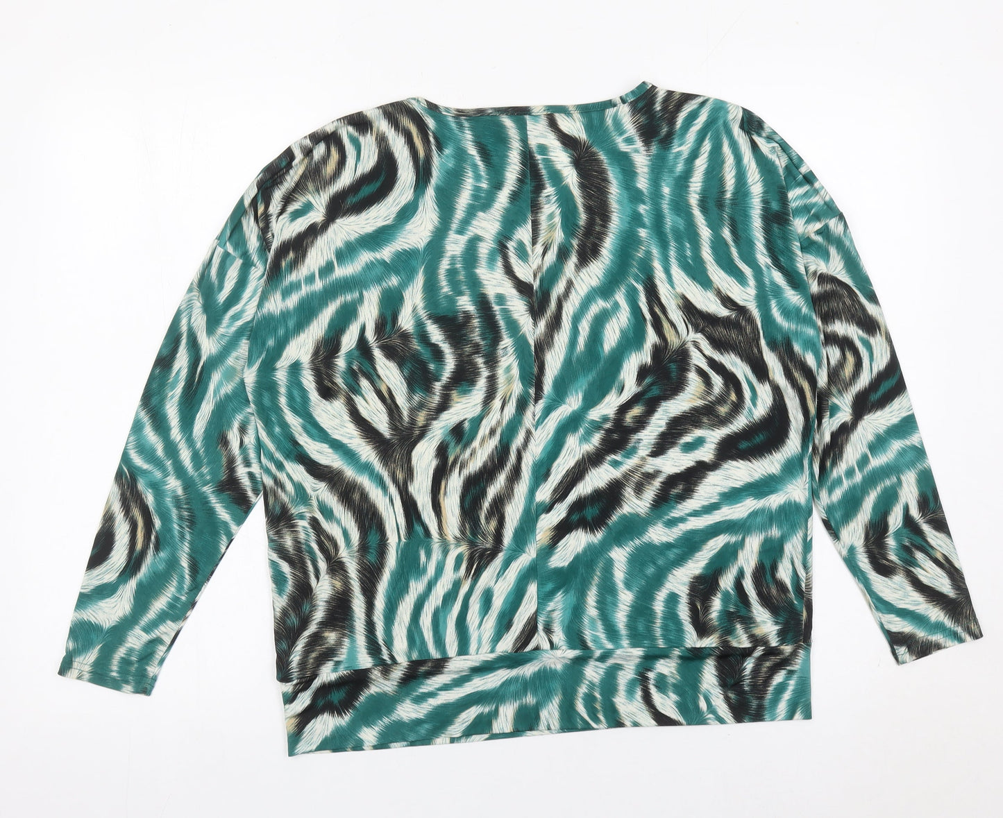 Klass Women’s Multicoloured Animal Print Long Sleeve Tunic Blouse Size M