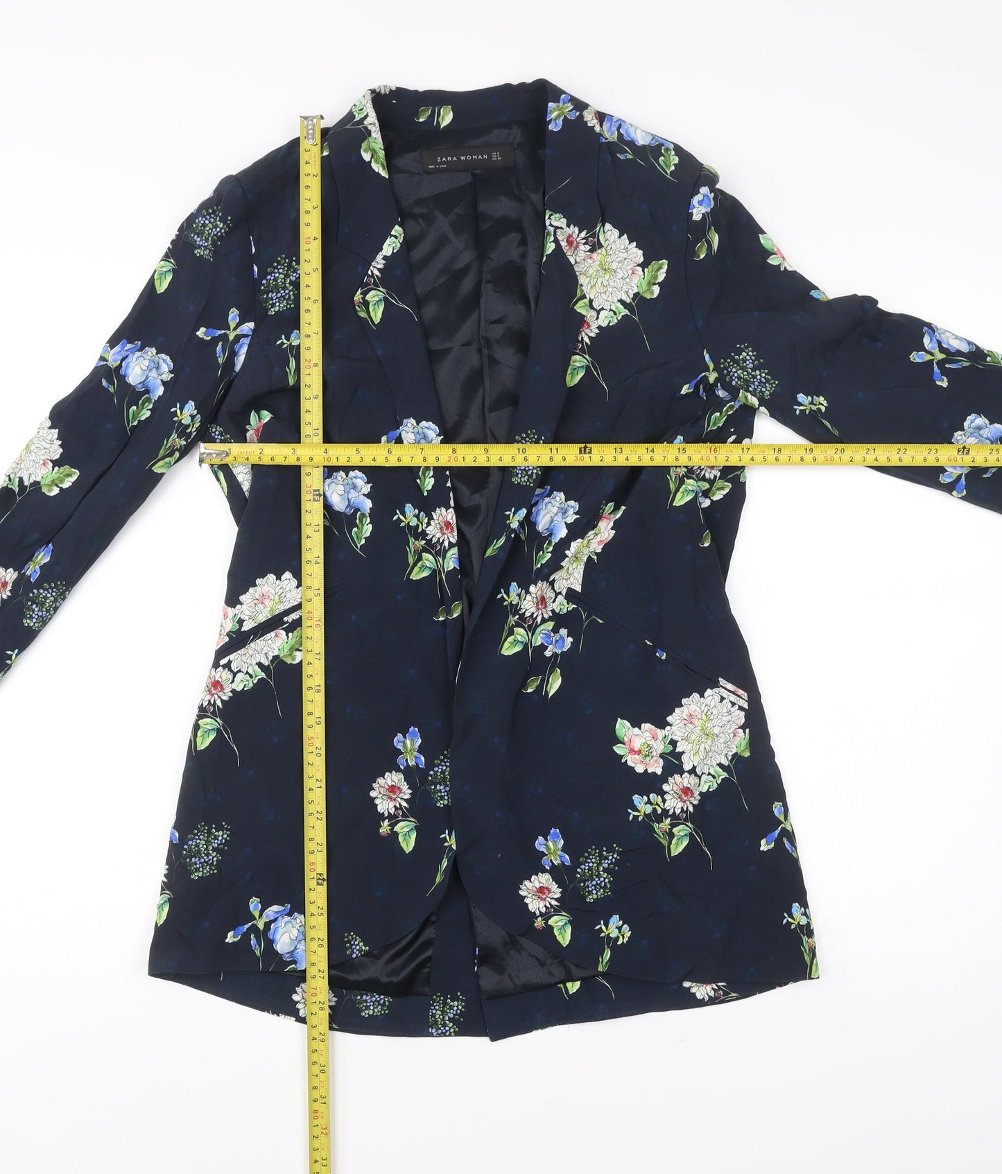 Zara Woman Women’s Multicoloured Floral Blazer Jacket Size 8
