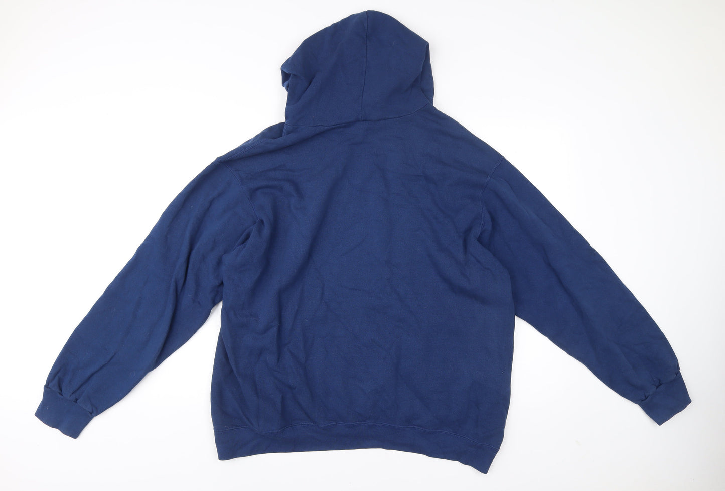 Nike Mens Blue Pullover Hoodie XL Fleece Cotton Blend