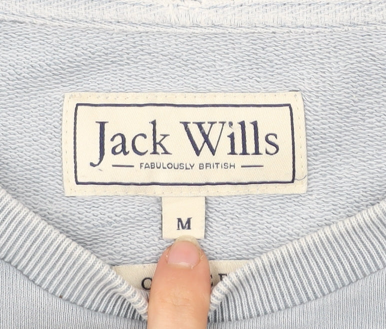 Jack Wills Men’s Blue Pullover Sweatshirt Size M Crew Neck Logo