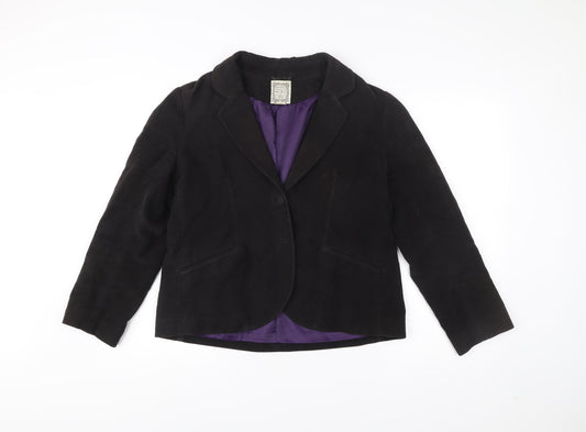 Ralph Lauren Polo Jeans Womens Black Corduroy Blazer Jacket L