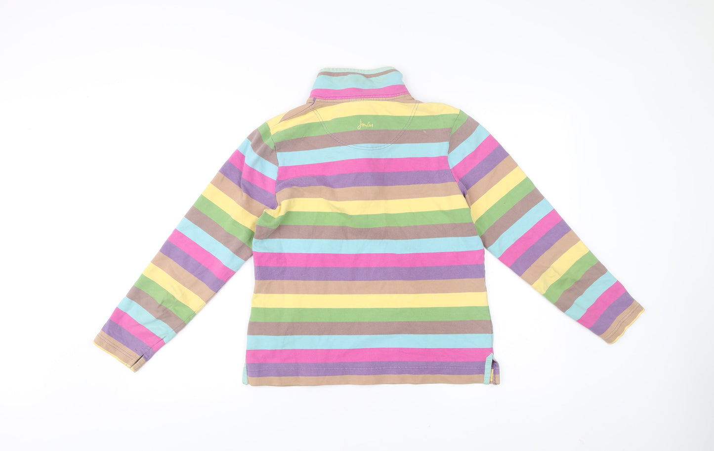 Joules Women’s Multicoloured Striped Henley Sweatshirt Size 10