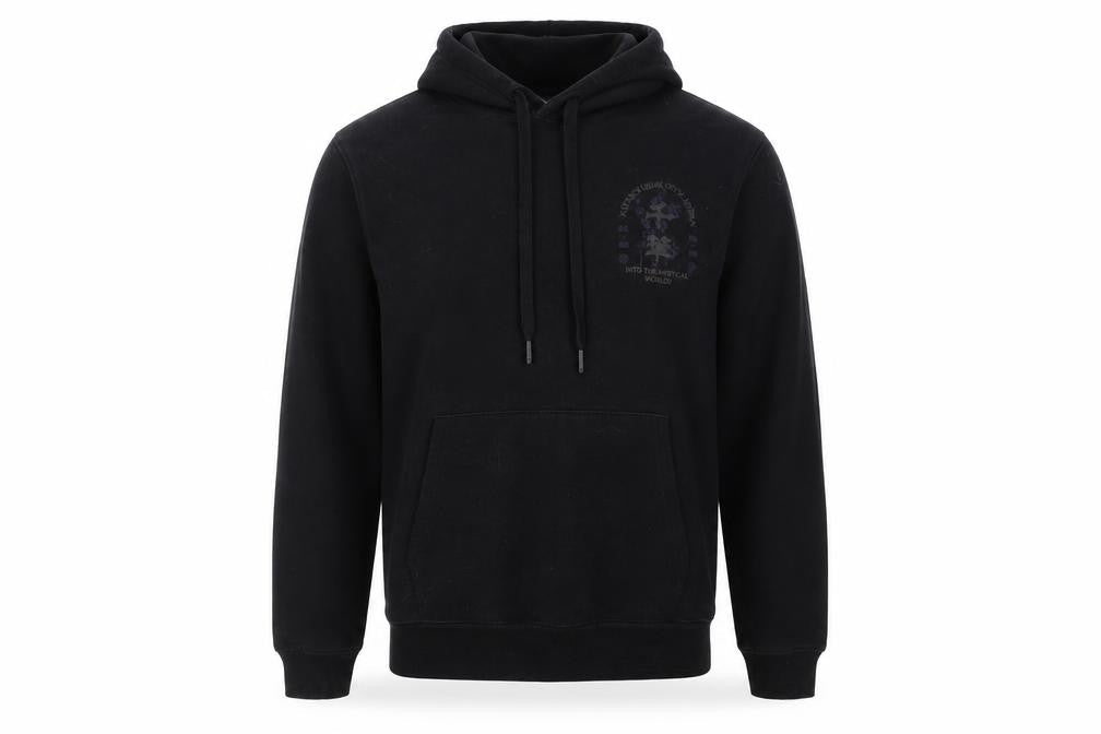River Island Men’s Black Pullover Hoodie S Graphic Print Japanese Style