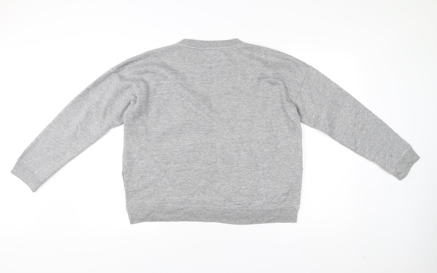 Jack Wills Womens Grey Crew Neck Sweatshirt UK 12 Cotton Blend