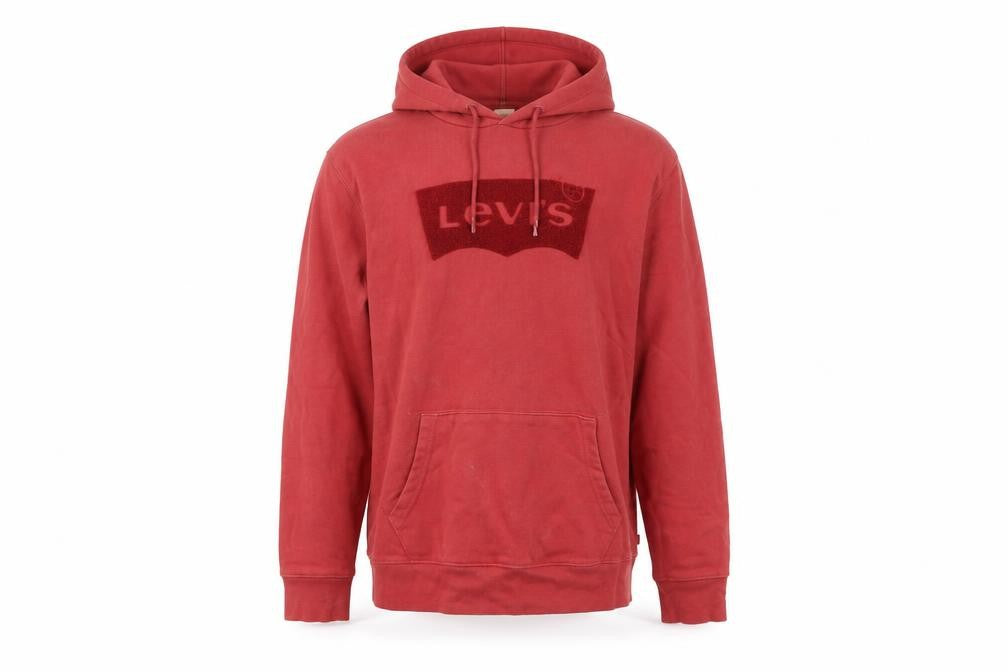 Mens UK M Regular Levi's Red Pullover Hoodie