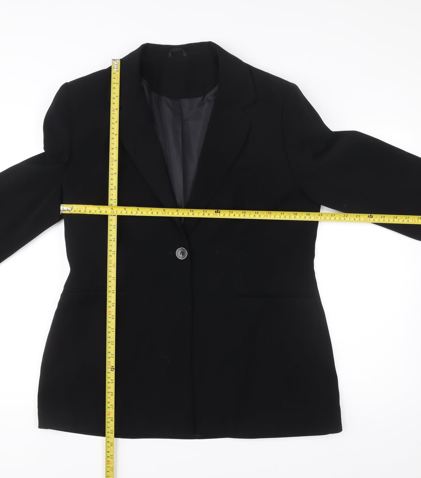 Miss Smith Womens Black Size 16 Single-Breasted Suit Jacket