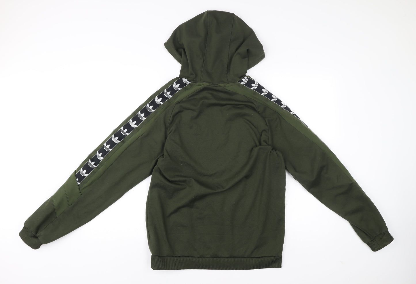 Adidas Men’s Green Pullover Hoodie Small Logo Sportswear Fleece