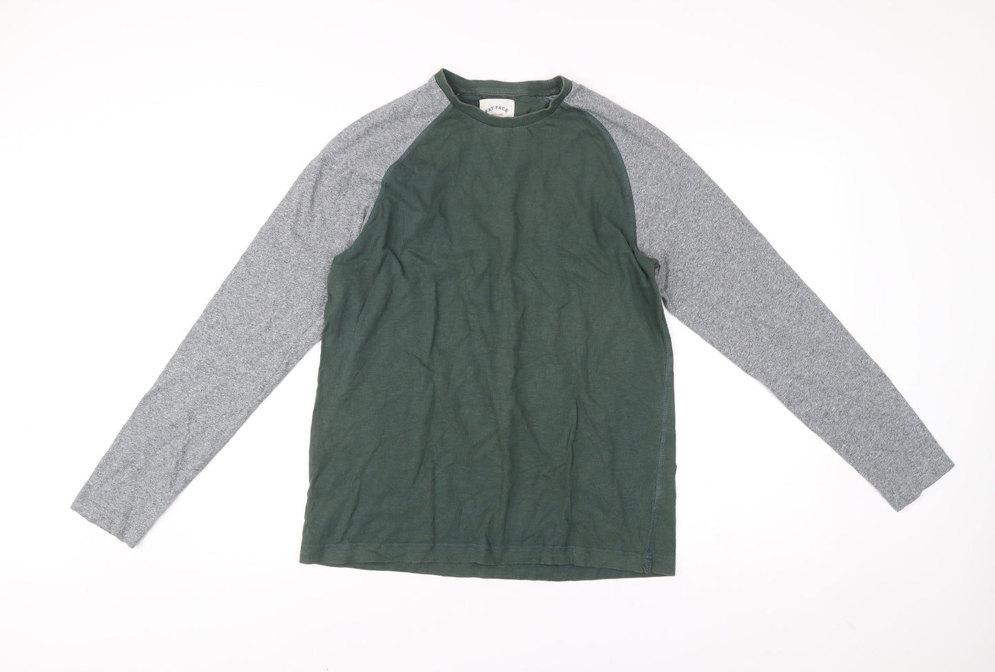 Fat Face Men’s Green Grey Long Sleeve Cotton Casual Top S