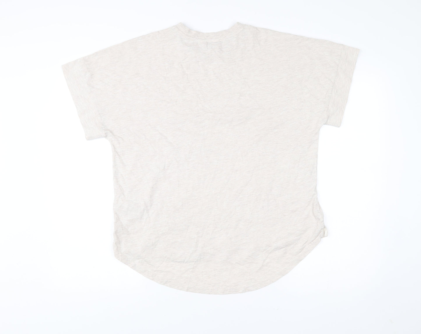 Ted Baker Women’s Beige Cotton Blend Crew Neck T-Shirt Size 12