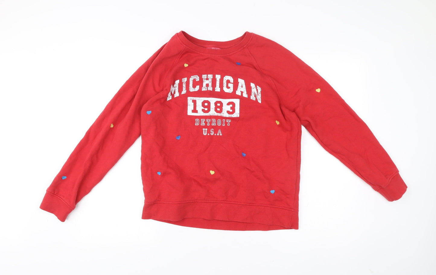 Next Women’s Red Michigan 1983 Sweatshirt Size 12 Cotton Pullover