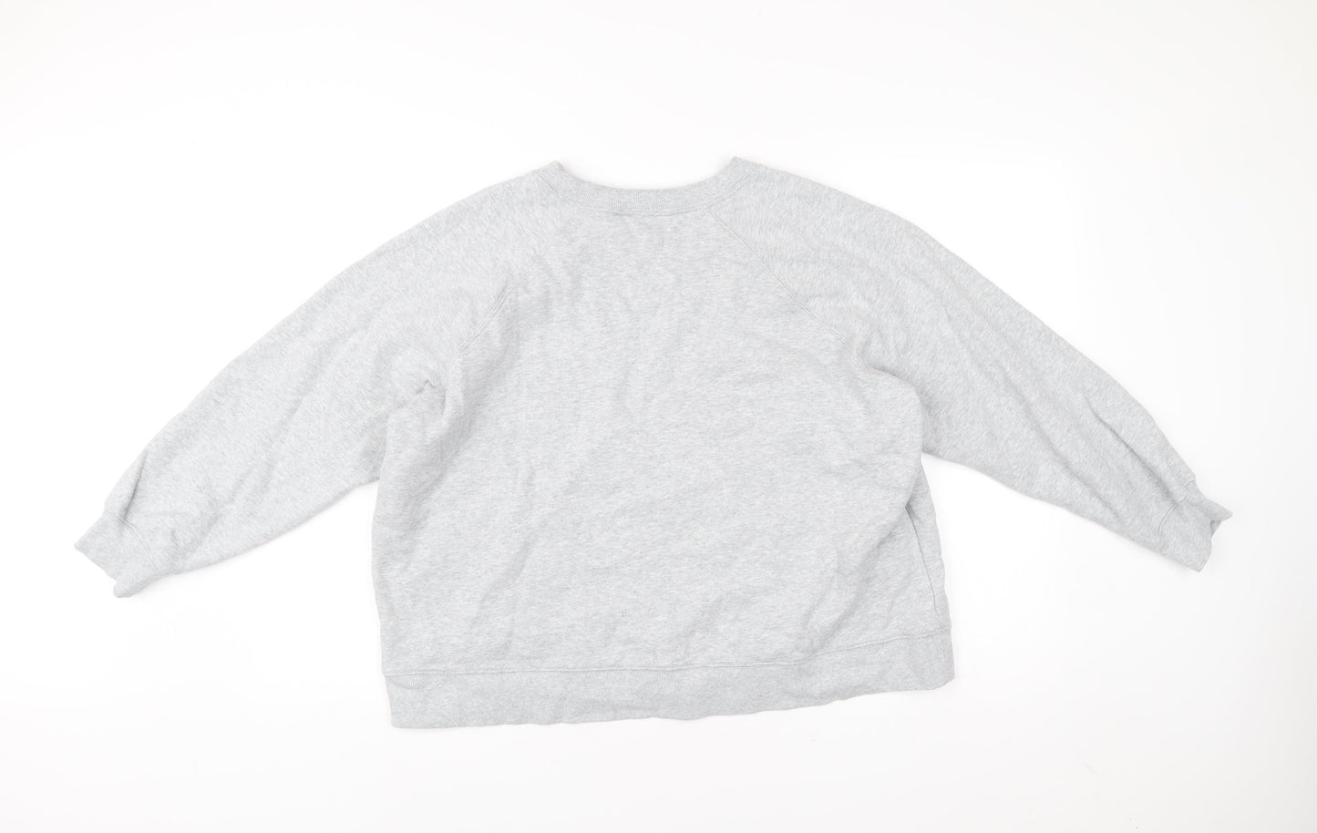 Marks and Spencer Womens Grey L Sweatshirt Pullover Crew Neck Logo